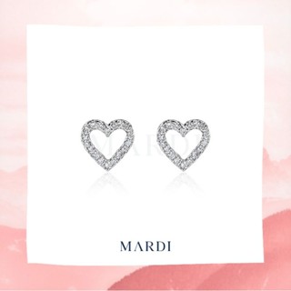 Mardi Jewelry ต่างหูหัวใจ เงินแท้ Dora Heart S Earrings