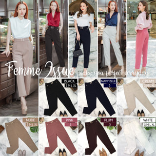 ♥️ M1 #18613 Pant กางเกงขายาว แต่งอะไหล่ งานป้าย FEMME