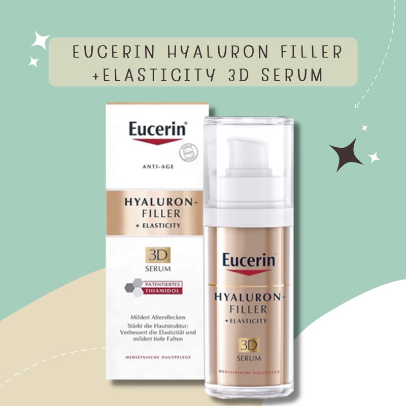 Eucerin Hyaluron-Filler +Elasticity 3D Serum นวัตกรรมเซรั่มลดริ้วรอยอายุ 40+