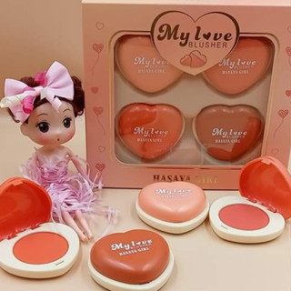 Hasaya girl my love blusher set (1กล่อง 4 ตลับ)