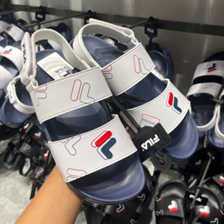 Re-Stock,,Size 44 สีกรม [ลิขสิทธิ์แท้จากชอป] (ราคาป้าย 690) FILA Artist Sling Back รองเท้าแตะรัดส้น