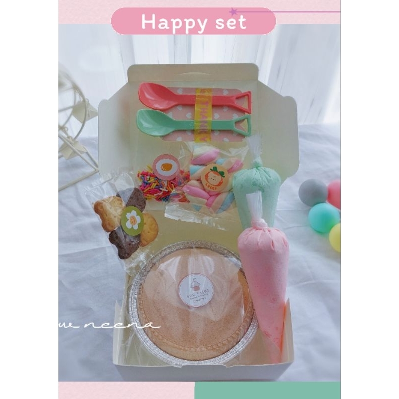 🧁พร้อมส่ง🧁ชุด happy set+ฟรีไพ่ปาดครีม