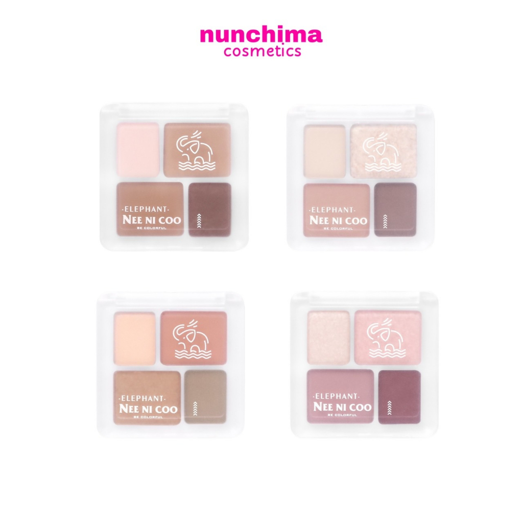NC023 NEE CARA NEE NI COO ELEPHANT 4 Color Eyeshadow นี นิ คู พาเลท ทาตา อายแชโดว์ 4 สี