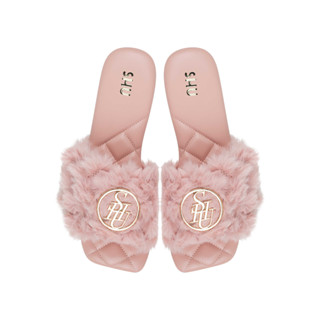  SHU PALETTE SOFT TEDDY ON SIGNET SANDALS - PINK รองเท้าแตะ