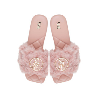  SHU PALETTE SOFT TEDDY ON SIGNET SANDALS - PINK รองเท้าแตะ