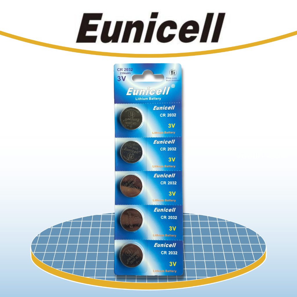 ถ่านไบออส EUNICELL CR2032 3V 210mAh (1แผง/5ก้อน)