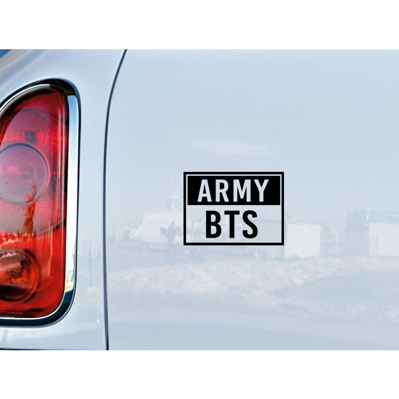 สติ๊กเกอร์ b t a Army Box Car Vinyl SBTS Army Box Car Vinyl Sticker