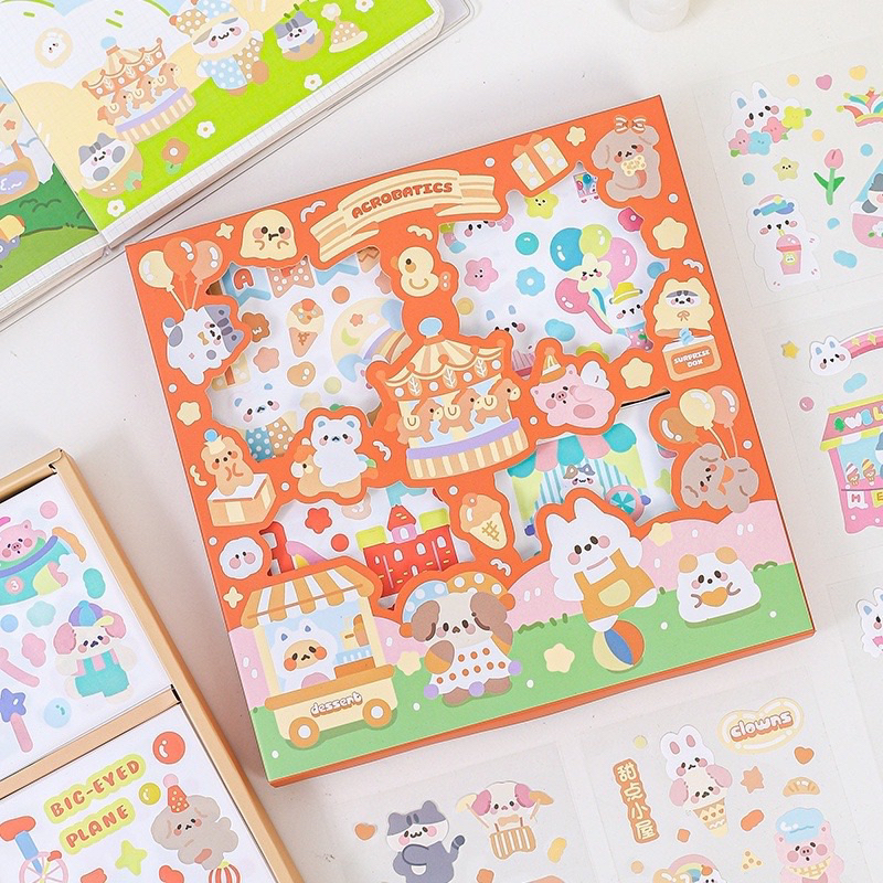 สติ๊กเกอร์  (รบกวนกดสั่งขั้นต่ำ 10 ชิ้นค่ะ) sticker ลายสวย คละแบบ