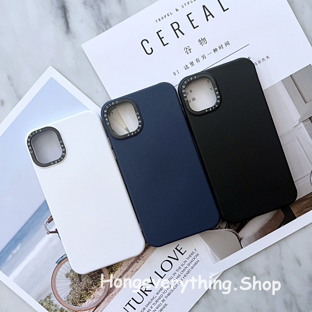 Silicone กำมะหยี่ Black /White /Deep Blue เคสซิลิโคนกำมะหยี่(ปิดหัว-ปิดท้าย) สำหรับรุ่น 7/8/SE20 - 15promax พร้อมส่ง