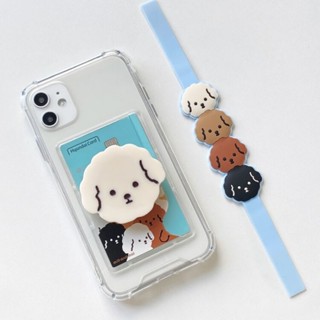 พร้อมส่ง!! Mill &amp; Moi 🐶🐶 iPhone  14Pro/14 Pro Max - Happy Poodle Group Photo Card Hard Case🐶🐶