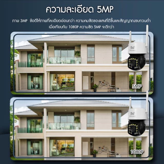 5G กล้องรักษาความปลอดภัย โทรทัศน์วงจรปิดกล้องวงจรปิด IP CAMERA 5 ล้านพิกเซล 2 เสาอากาศ สัญญาณแรง กล้อง cctv ไร้สายกล้อง