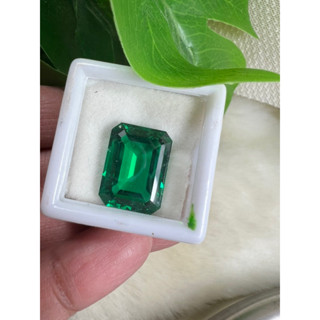 Green octagon 12x16mm 1 pieces nano emerald weight 11 carats