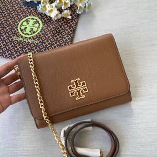 Tory Burch รุ่น Brown Gold Britten สีน้ำตาล