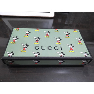 กล่องเปล่า gucci ของแท้ กล่องใส่กระเป๋าสตางค์ ขนาด 4x11.4x21.5 ซม