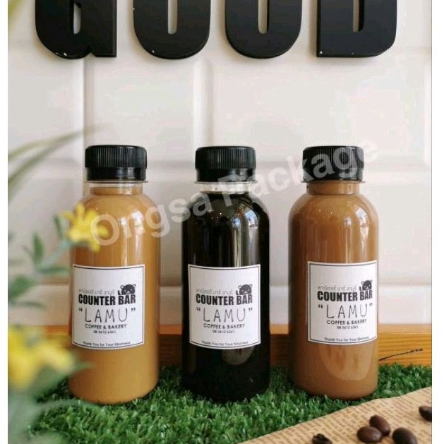 ขวดพลาสติก ขนาด 180 ml ทรงกลม ( 50 ใบ / 150 ใบ +พร้อมฝา เลือกสีฝาได้) ขวด บรรจุเครื่องดื่ม พลาสติกใส