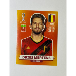 สติ๊กเกอร์สะสม Dries Mertens ฟุตบอลโลก Worldcup 2022 belgium ของสะสมทีมฟุตบอล เบลเยี่ยม เบลเยียม