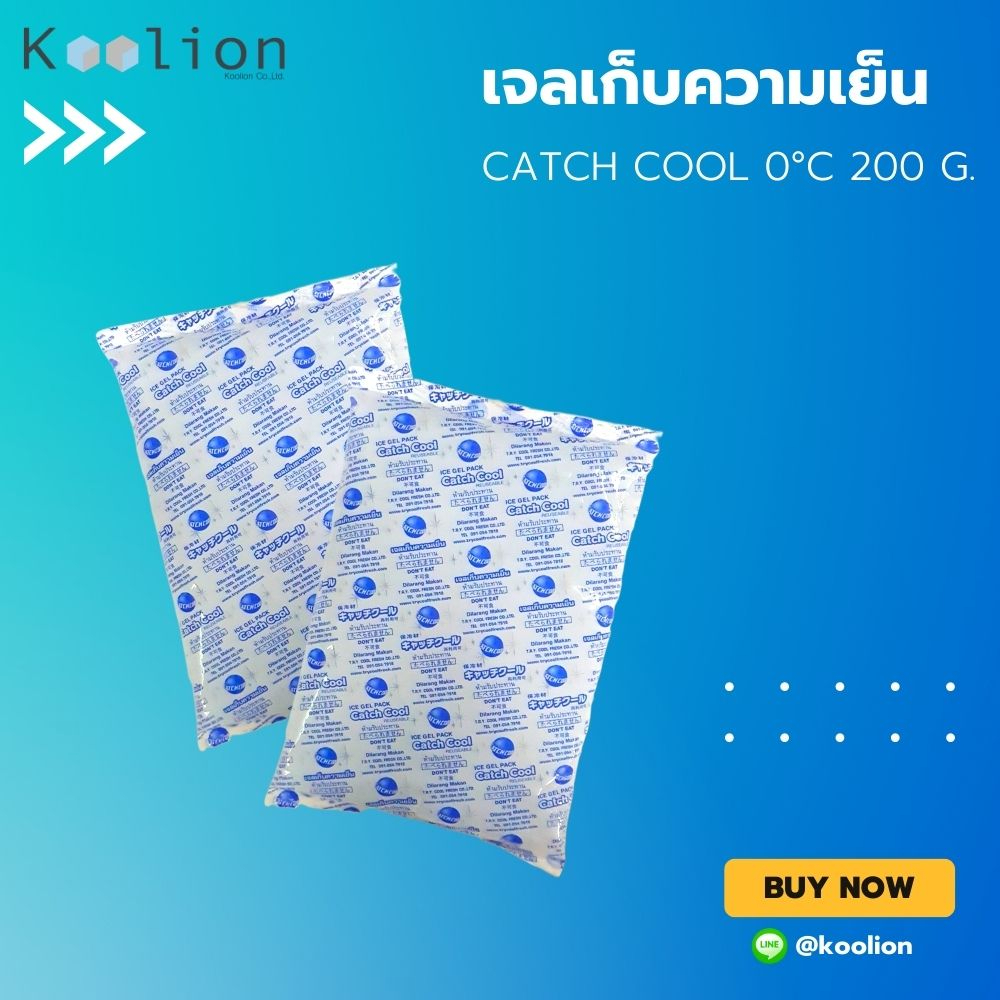 Ice Pack : Catch Cool เจลเก็บความเย็น อุณหภูมิ 0 °C ขนาด 200-1000 กรัม เจลเก็บความเย็นแบบซอง (มีหลาย