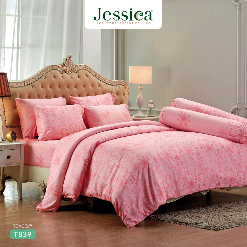 Jessica Tencel T839 ชุดเครื่องนอน ผ้าปูที่นอน ผ้าห่มนวม เจสสิก้า พิมพ์ลวดลายโดดเด่น ให้สัมผัสที่นุ่มลื่นดุจแพรไหม
