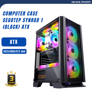 COMPUTER CASE (เคสสำหรับคอมพิวเตอร์) SEGOTEP SYNRAD 1 (BLACK) ATX รับประกันสินค้า 3 ปี โดย Devas IPASON