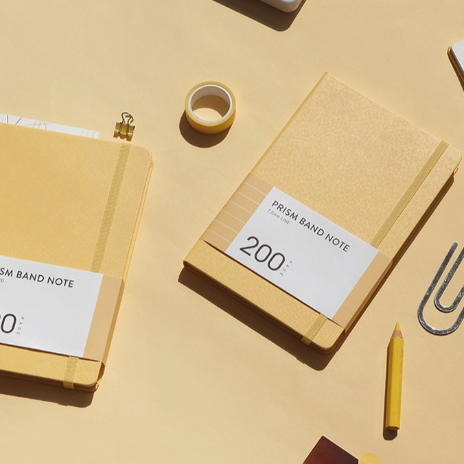 Prism Band Note 200 (Line) สมุดโน้ตปกแข็ง แบบมีเส้น นำเข้าจากเกาหลี