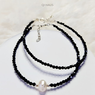 QIHAUS - Stone Bracelets สร้อยข้อมิอหินมินิมอล Black Spinel สปิเนลดำ / กำไลหิน/ กำไลมินิมอล/ สร้อยข้อมือ