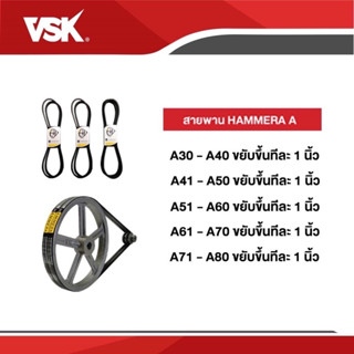 สายพานHAMMERA สายพานคุณภาพ สายพานร่องA ขนาดA30 - A50 สายพานเพื่อเกษตรกรไทย