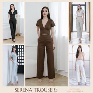 Selectedlook Serena Trousers กางเกงลินินแท้ ขากระบอก ซิปข้าง