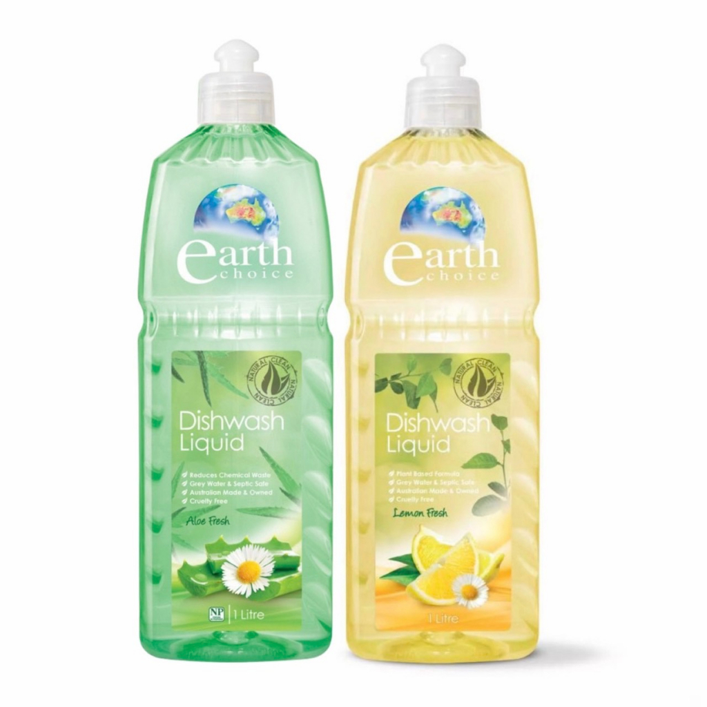 [แพ็กคู่] เอิร์ธ ชอยส์ อโล เฟรช 1 ลิตร ดิชวอช ลิควิด + เอิร์ธ ชอยส์ ดิชวอช ลิควิด เลมอน เฟรช