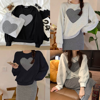 Somedays_closet l🌷พร้อมส่ง🌷 Heartly sweater สเวตเตอร์แขนยาวผ้านิ่ม ด้านในบุขนสั้นๆอ่อนๆใส่สบายสไตล์เกาหลี