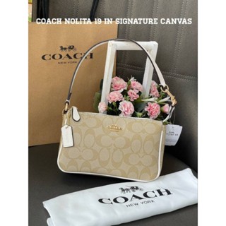 COACH C3308 NOLITA 19 IN SIGNATURE CANVAS 001