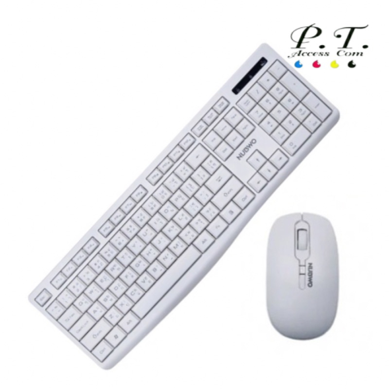 NUBWO KEYBOARD & MOUSE (คีย์บอร์ดและเมาส์ไร้สาย) VIRGO WIRELESS NKM-625 (WHITE)