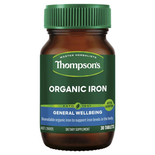 Thompsons Organic Iron 24mg 30 เม็ด