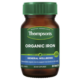 Thompsons Organic Iron 24mg 30 เม็ด