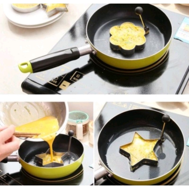 🍳พร้อมส่งจากไทย🍳แม่พิมพ์ทอดไข่ เเพนเค้ก แบบสแตนเลส แม่พิมพ์ทำอาหาร ไข่ดาว ไข่เจียว