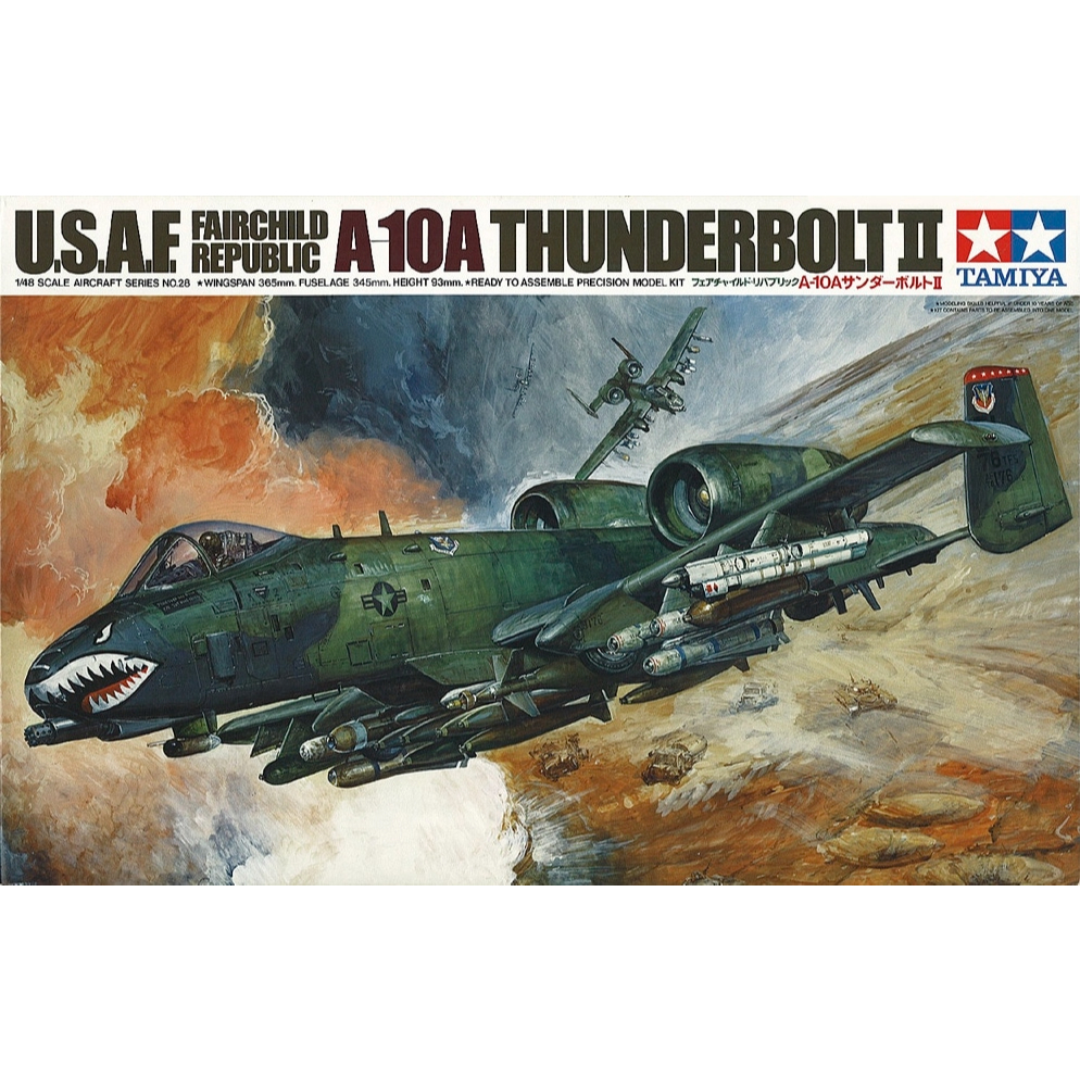 🏆 TAMIYA 61028 ชุดประกอบจำลองมาตราส่วน 1:48 FAIRCHILD REPUBLIC A-10A THUNDERBOLT II ต้องไปสร้างและทำสีเอง