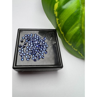 เพชร CZ พลอย ไพลิน (Blue Sapphire) เพชรรัสเซีย AAA BLUE DIAMOND GEMSTONE ทรงกลม ขนาด 2.75 มม