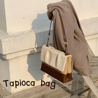 Tapioca bag กระเป๋าสะพายหนังโทนสีน้ำตาล