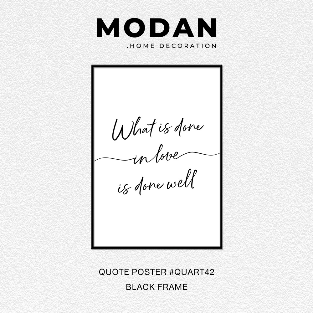 ⚡ พร้อมจำหน่าย ⚡ MODAN ภาพตกแต่งบ้านสไตล์โมเดิร์น QUOTE POSTER ART รหัส QUART42