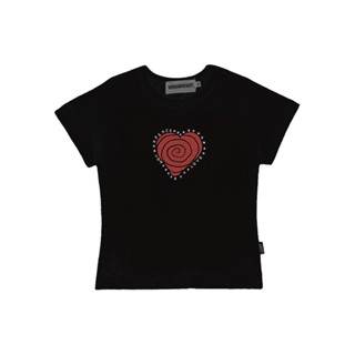 peace &amp; love baby tee black