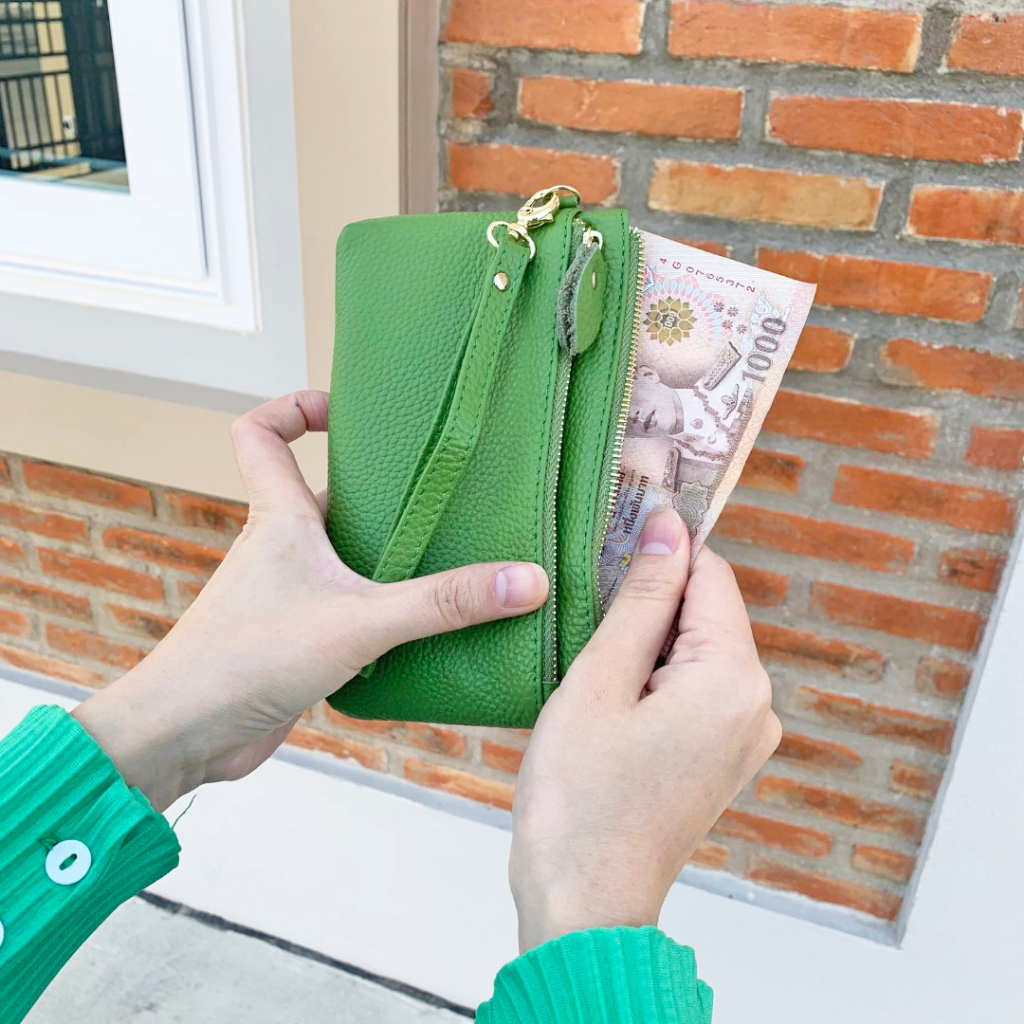 หนังวัวแท้ - Wallet Bag กระเป๋าสตางค์ กระเป๋าถือ ผู้หญิง S8-81