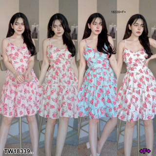 TT18339 เดรสสั้นสายเดี่ยว กระโฑปรงระบาย 3 ชั้น short one-shoulder dress A 3-tiered cylindrical jar ..