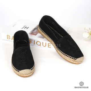 YSL ESPADRILLE 38 BLACK SUEDE