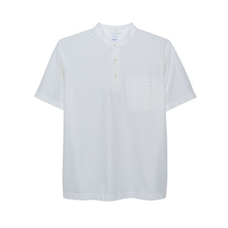 TAKEO KIKUCHI เสื้อโปโล SOFT COTTON BLEND MANDARIN POLO SHIRT