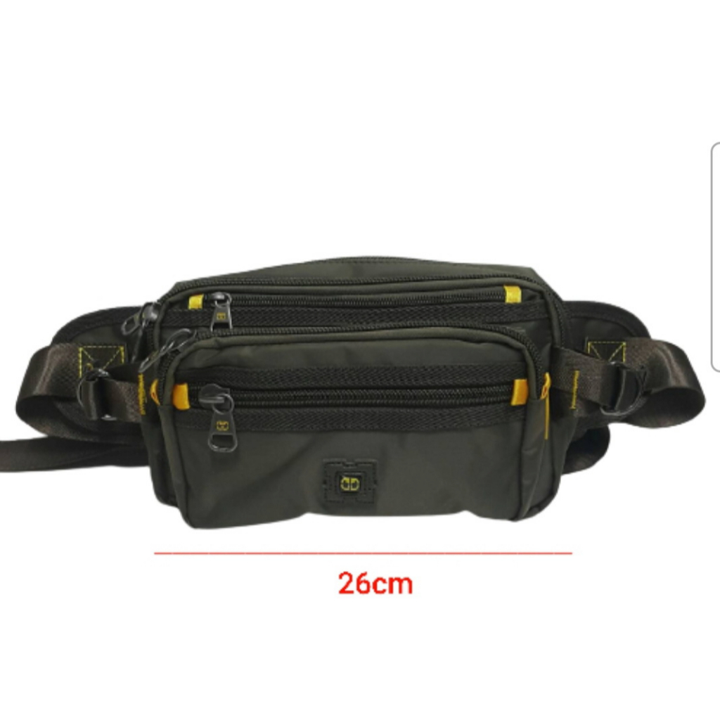 TOUCH กระเป๋าคาดเอว คาดอก ขนาด 26 ซม มีช่องซิปด้านหน้า5+หลัง1+ใน1ช่อง ตัดเย็บแน่นหนา ปรับขนาดได้ถึง 50"(5535)