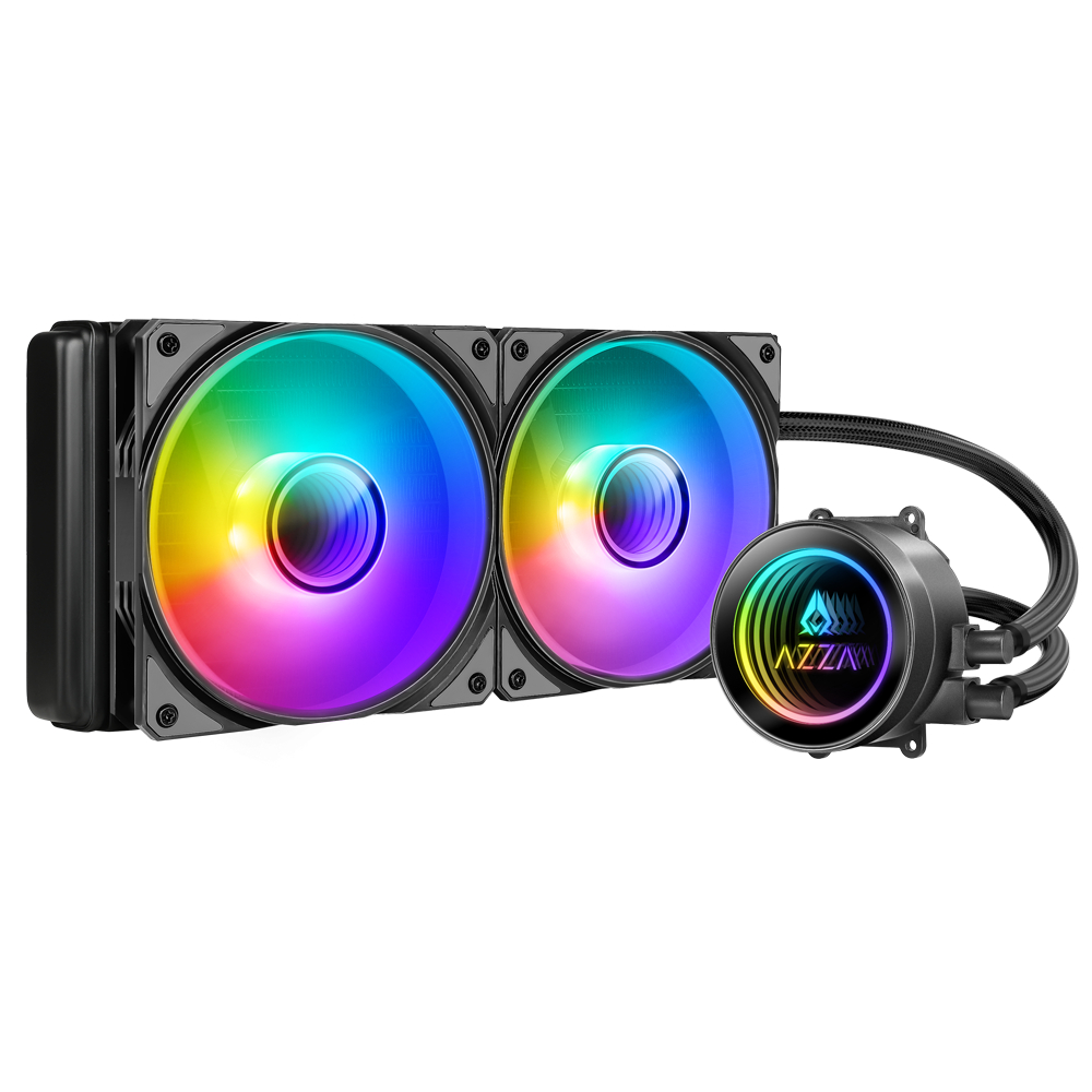 AZZA GALEFORCE 240 🌊 ชุดระบายความร้อนด้วยน้ำสุดเท่ พร้อมไฟ RGB สวยงาม 🌈 ควบคุมผ่านรีโมท+ซอฟต์แวร์ for amd &amp; intel