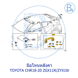 **อะไหล่แท้** มือโหนหลังคา TOYOTA CHR18-20 ZGX11R/ZYX10r