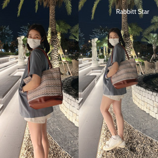 ลดทันที 25บาท ใส่โค้ด L1J5V  RABBIT STAR RBS #618 (ตัวเส้นถักสีชมพู)