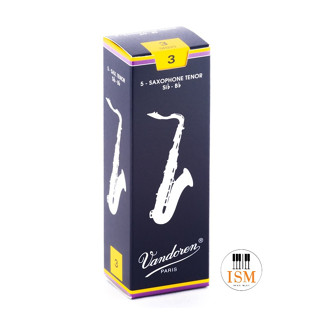 Vandoren ลิ้นเทเนอร์ แซกโซโฟน Tenor Saxophone Reeds รุ่น Traditional NO.3 (Box of 5)