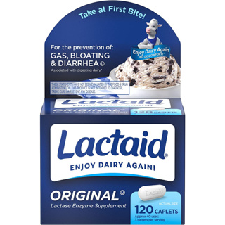 [ของแท้ 100%] LACTAID ORIGINAL LACTASE ENZYME SUPPLEMENT