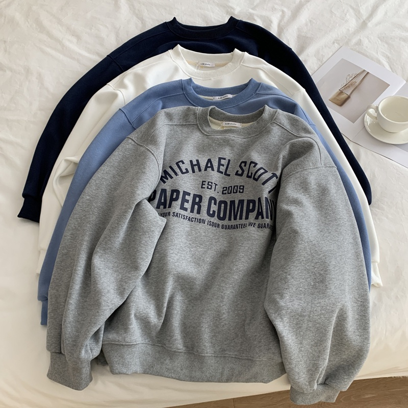 ส่งไวจากไทย TAYCEN เสื้อสเวตเตอร์ ลายพิมพ์ แขนยาว สไตล์เกาหลี โอเวอร์ไซซ์ สำหรับผู้หญิง